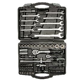 Schraub-Werkzeuggarnitur 1/4 Zoll und 1/2 Zoll, 82-teilig Produktbild